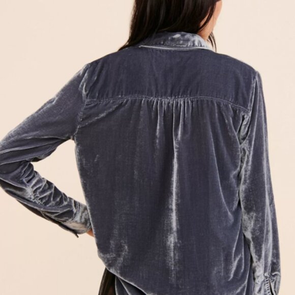 Velvet Buttondown Shirt - Picture 2 of 5